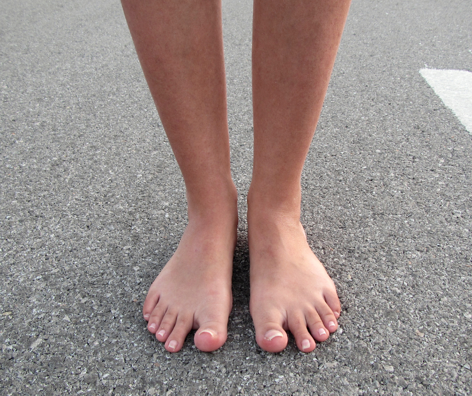 feet on pavement